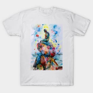THE LITTLE MERMAID - watercolor painting T-Shirt